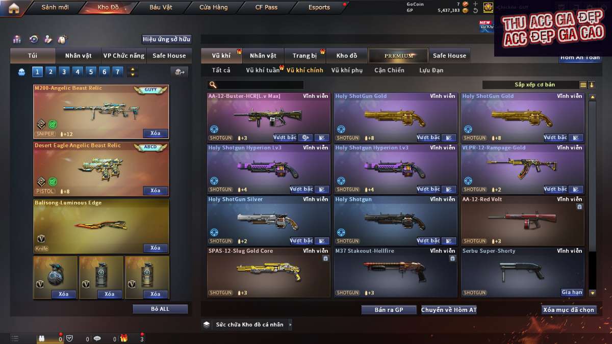 shop acc cf uy tin gia re